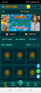 Games in Bn55 game App