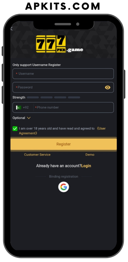 777PKR Game Register