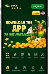 99AB Game Interface with a beautiful background