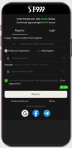 p999 game register and login process 