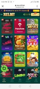 X03 bet game lobby