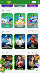 Golo789 Game lobby with games 