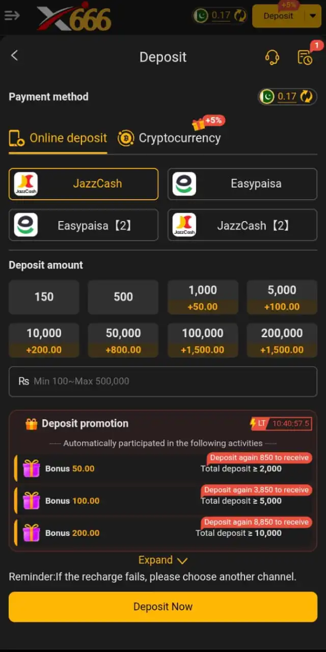 x99 game wallet deposit option