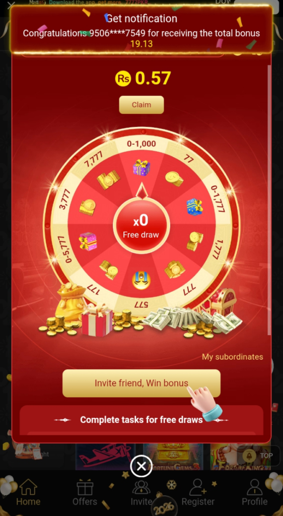 VK777 Game Download Wheel Reword